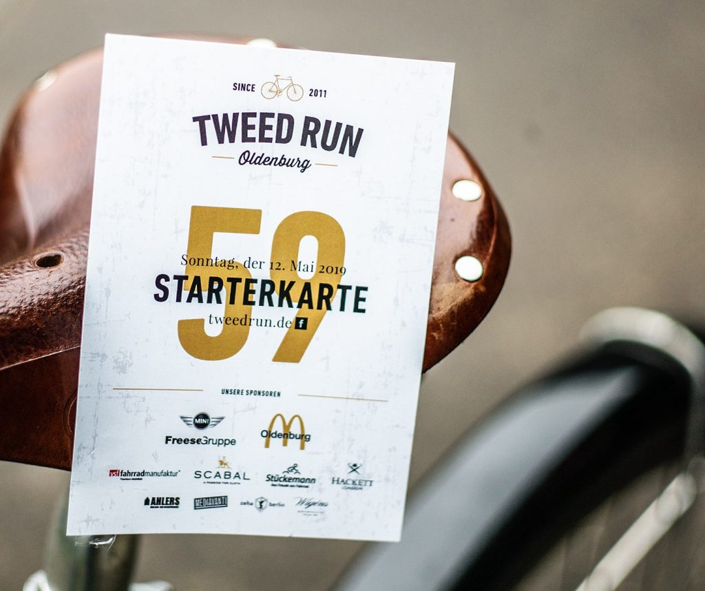 Tweed Run 2019 Oldenburg – Starterkarten – 12.05.2019