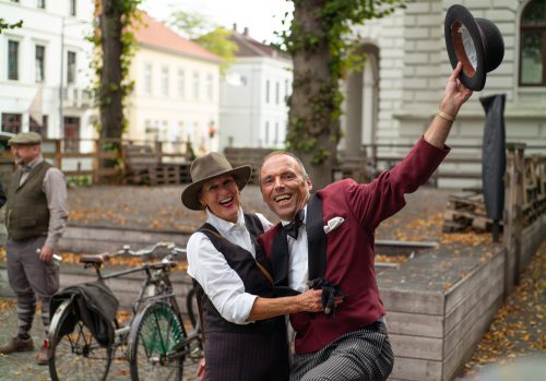 Gute Laune beim Start wenn Stammstarter sich wiedersehen